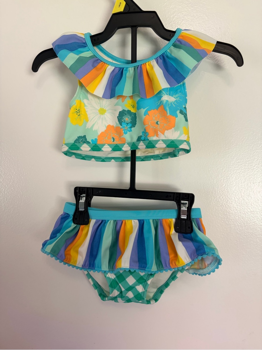 Matilda Jane Aqua Multi Floral & Stripe Two-Piece Swimsuit